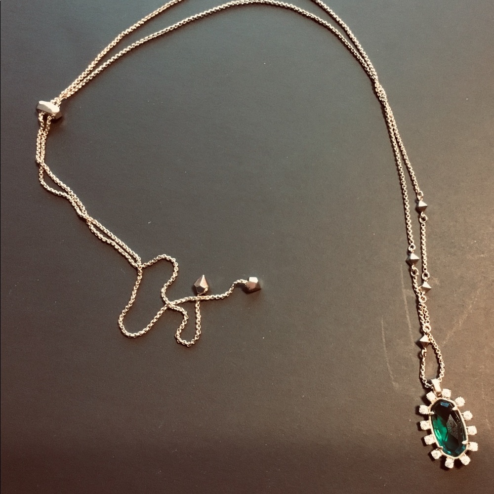 Kendra Scott necklace green stone